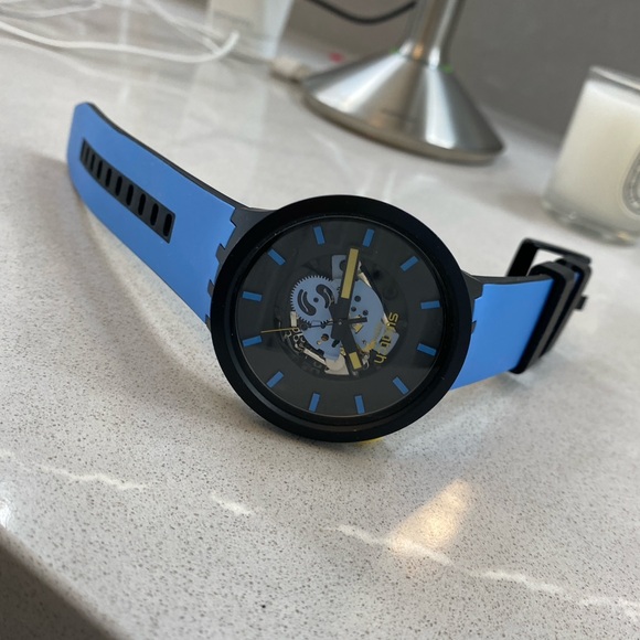 Blue Swatch Water Resistant Sports Watch - Picture 2 of 4